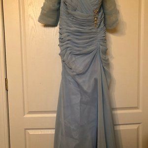 Light Blue Full Length Formal Dress